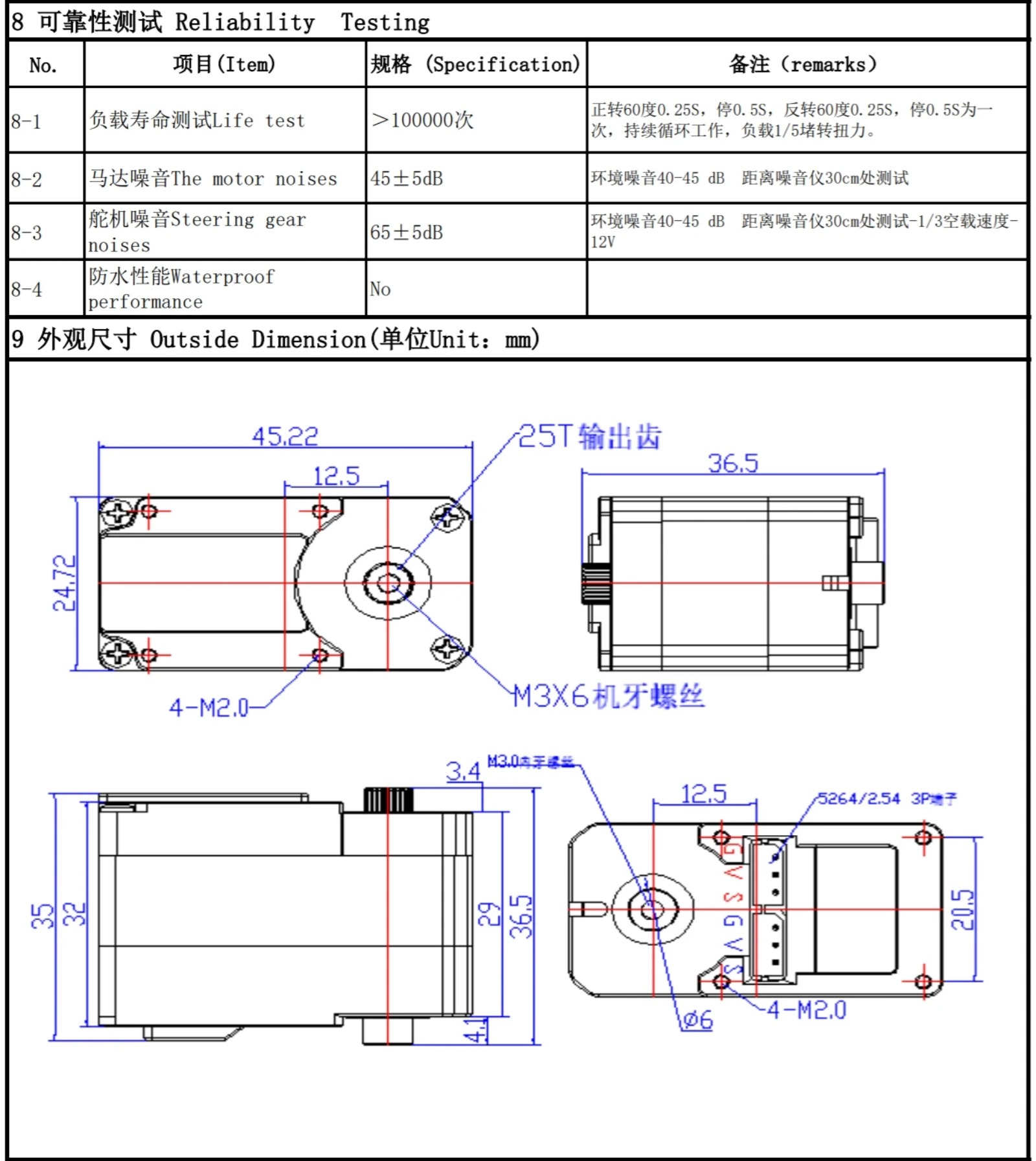 Feetech STS3250 12V 50KG Corel - đánh giá và giá Robot Arm Motor